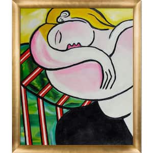 "Picasso by Nora, Out Cold with Gold Luminoso Frame " by Nora Shepley Canvas Print
