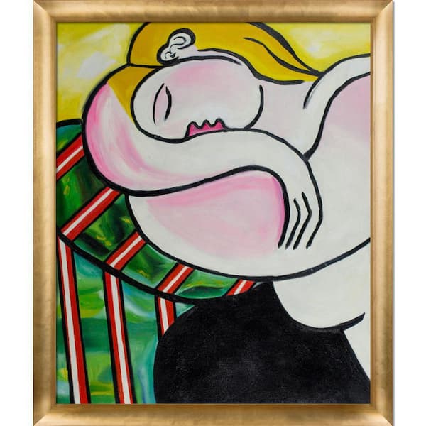LA PASTICHE "Picasso by Nora, Out Cold with Gold Luminoso Frame " by Nora Shepley Canvas Print
