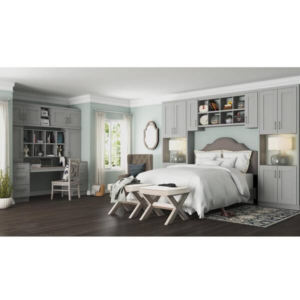 Hampton Bay Shaker Dove Gray Stock Assembled Wall Kitchen Cabinet 30 In X 30 In X 12 In Kw3030 Sdv The Home Depot