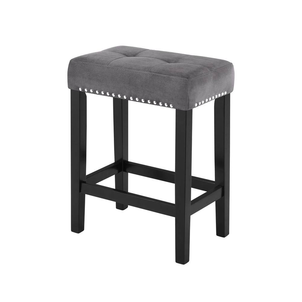 New Classic Furniture Celeste Collection 4 Pcs Wood Bar Set with Stools, Black/Gray