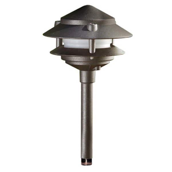 Filament Design Corbin 1-Light Bronze 2-Tier Outdoor Pagoda Pathway Light