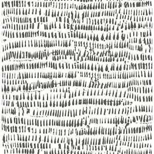 8 in. x 10 in. Runes Charcoal Brushstrokes Wallpaper Sample