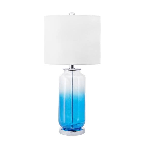 nuLOOM Sparks 25 in. Blue Traditional Table Lamp with Shade