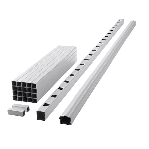 Fiberon ArmorGuard Deluxe 94 in. x 42 in. White Composite Rail Kit