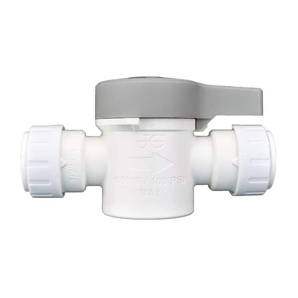 John Guest SpeedFit 1/2 in. Plastic Push-to-Connect Shut Off Valve