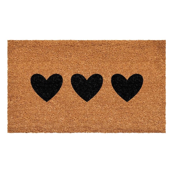 Calloway Mills Trio Hearts 24 in. x 36 in. Door Mat