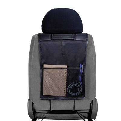 Ford 0.5 in. x 22 in. x 26 in. Design Heavy-Duty Sideless Seat Cover with Cargo Pocket (3-Piece)