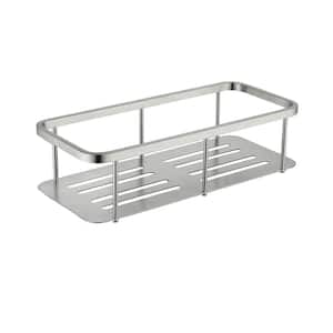 Wall Mounted Bathroom Organizer Basket Stainless Steel Shower Caddy Shelf Basket in Brushed Nickel