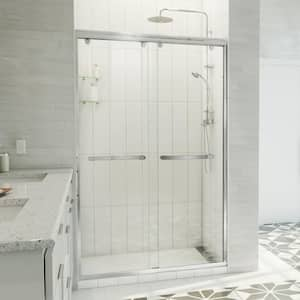 Charisma-X 48 in. W x 76 in. H Frameless Sliding Bypass Shower Door in Chrome