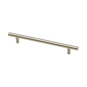 5-1/16 in. (128mm) Center-to-Center Brushed Steel Bar Drawer Pull