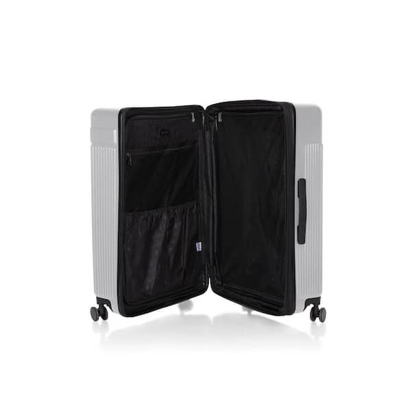 J&V TEXTILES Roberto Cavalli Luxury 3-Piece Silver Expandable Hard