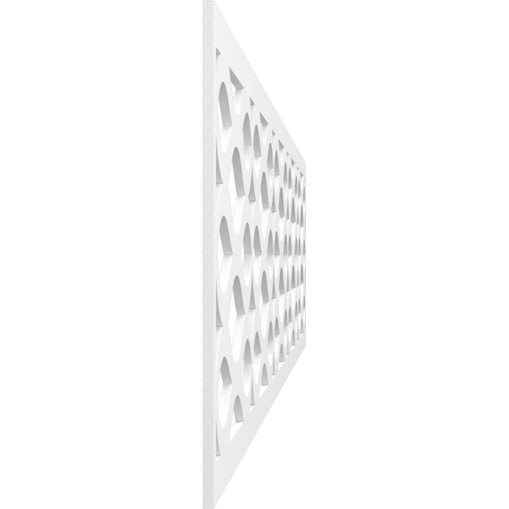 Somerset White PVC Decorative Fretwork Crown Moulding, 47" x 12"