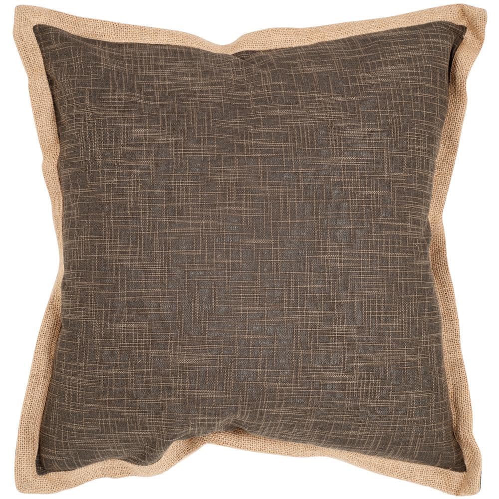 Madeline 22'' Brown and Beige Linen Pillow Set