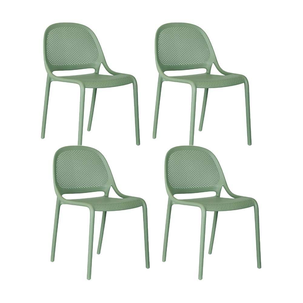 Jamesdar Shay Aloe Green Stackable Dining Chair Set of 4 JCHA140