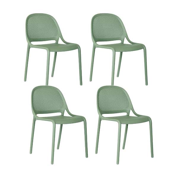 Shay Aloe Green Stackable Dining Chair Set of 4