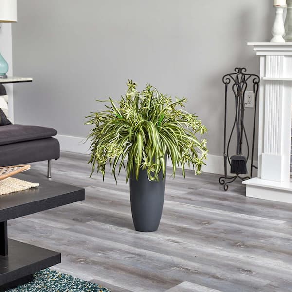 Nearly Natural 33 in. Indoor Spider Artificial Plant in Cylinder