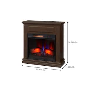 Wheaton 31 in. Freestanding Infrared Electric Fireplace in Simply Brown