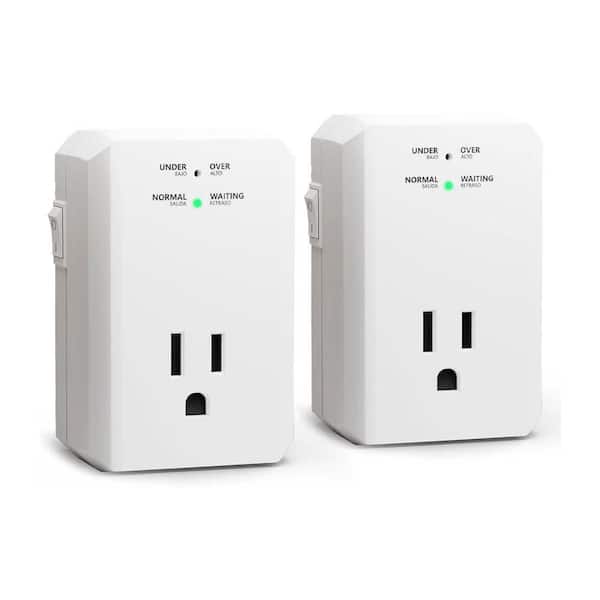 Single Outlet Surge Protector with Ground Protected Light Indicators for Home Appliances 120V 15A 1875W 2 Pack