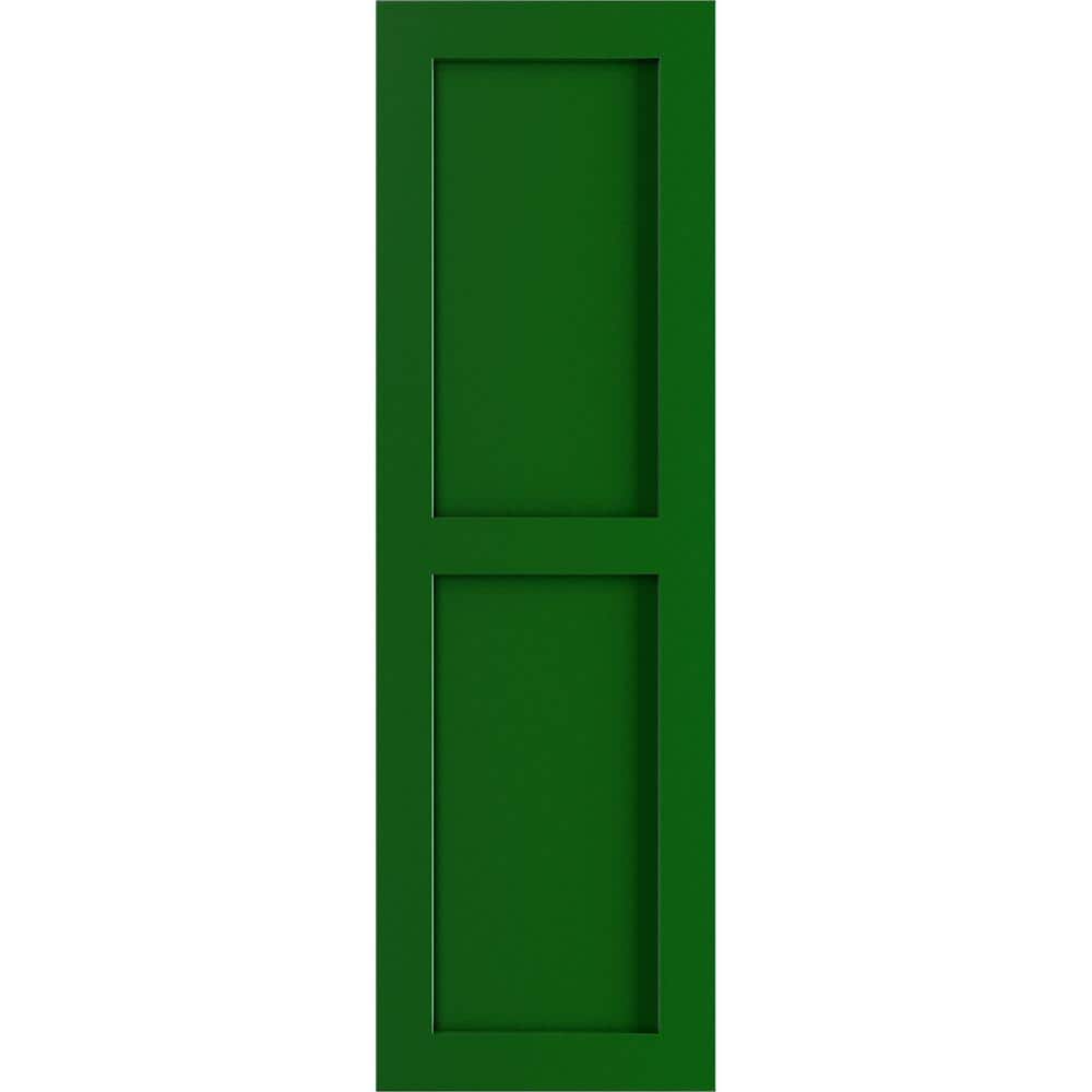 12 in. x 28 in. PVC True Fit Two Equal Flat Panel Shutters Pair in Viridian Green price history on PriceWatchPro