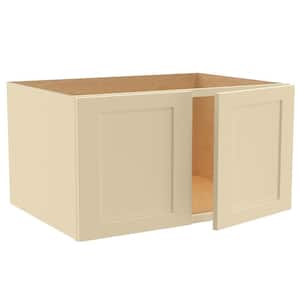 Newport Cream Painted Plywood Shaker Assembled Wall Kitchen Cabinet Soft Close 33 W in. x 24 D in. x 18 in. H