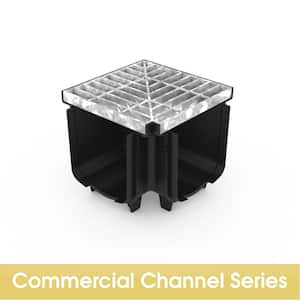 Storm Master Deep Series Channel Drain Corner with Class B Steel Grate