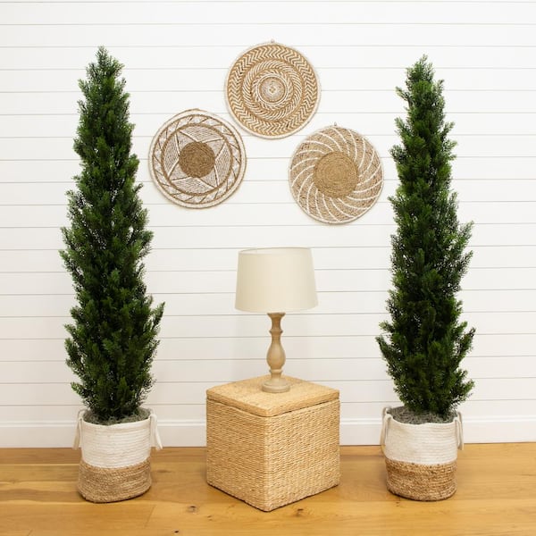 6 ft. Artificial Topiary Cedar Tree UV Resistant (Indoor/Outdoor)-Set of 2