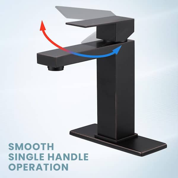 【美品】メダロット REVIVAL ver. BLACK AVITAS Single Handle Single Hole Bathroom Faucet with Deckplate