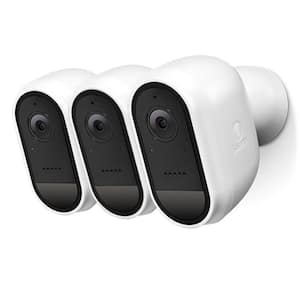 Wireless 1080p Outdoor Bullet Security Surveillance Battery Camera (3-Pack)