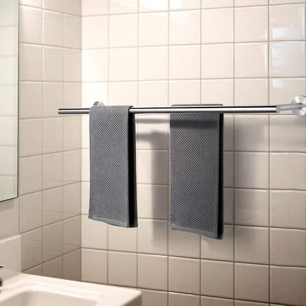 36 in. Wall Mounted Double Towel Bar in Brushed Nickel