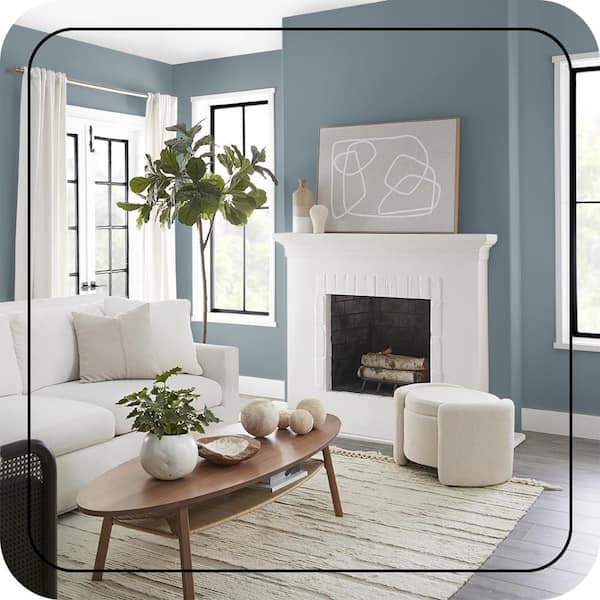 BEHR MARQUEE 1 Qt. #N470-5 Norwegian Blue One-Coat Hide Matte