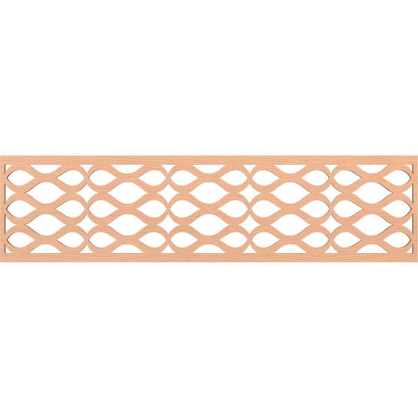 Ekena Millwork Somerset Fretwork 0.375 in. D x 47 in. W x 12 in. L Alder Wood Panel Moulding