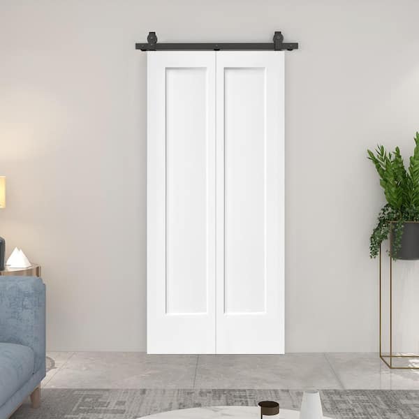 CALHOME 36 in. x 80 in. 1 Panel Shaker Primed MDF Composite Bi