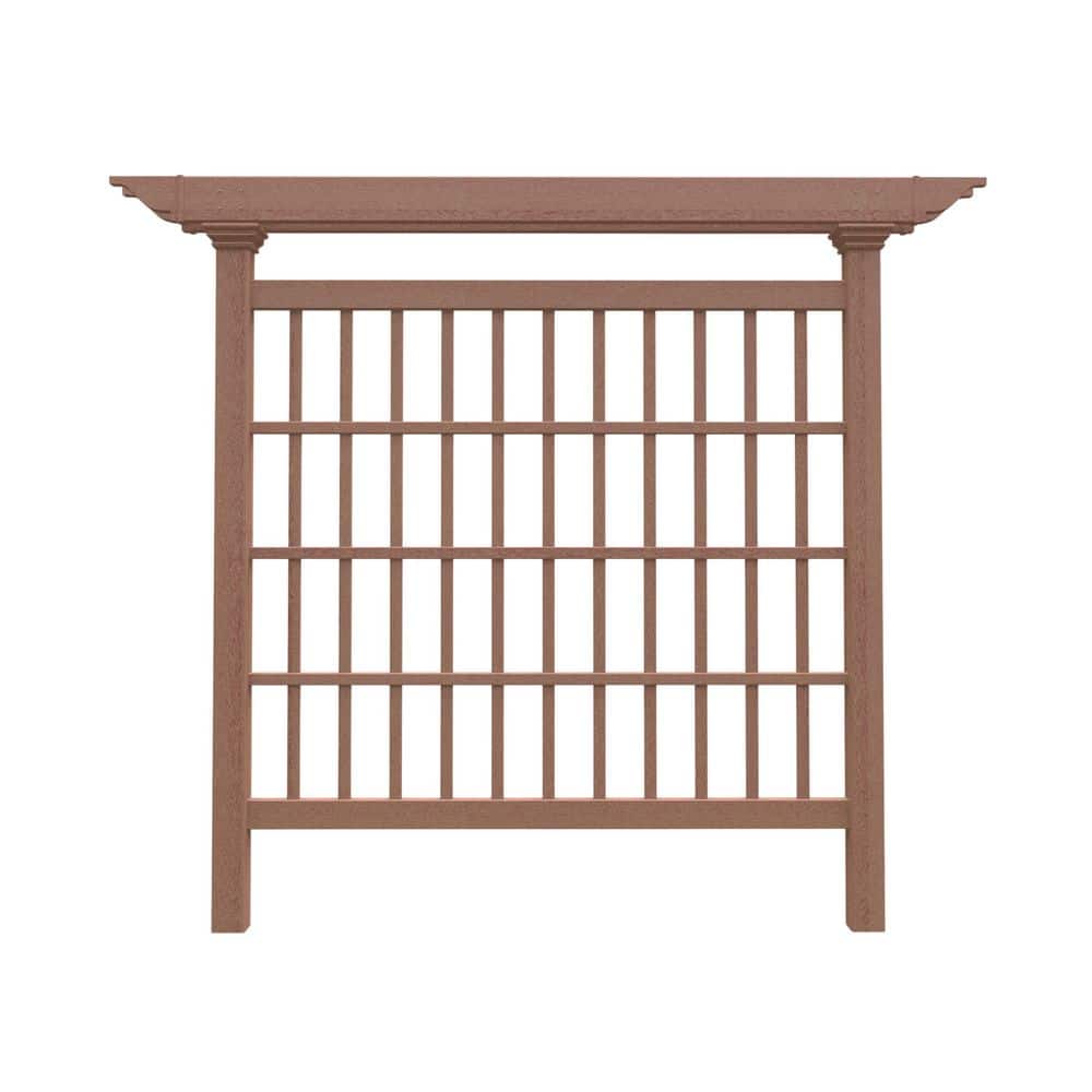 "80""L x 90""H Colonial Embossed Vinyl Privacy Screen, Brown, VA84051" price history on PriceWatchPro
