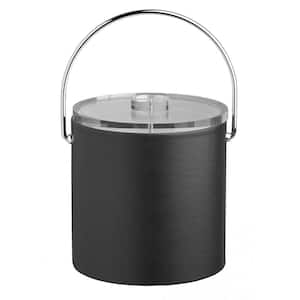 Contempo 3 Qt. Black Ice Bucket with Bale Handle and Thick Lucite Lid
