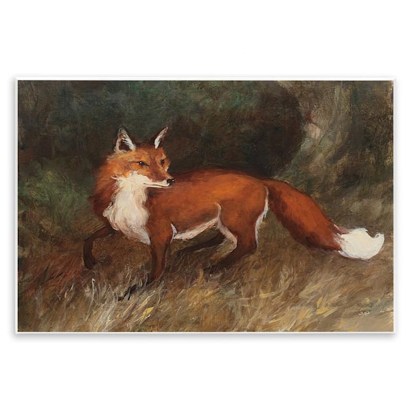 Wild Fox in Forest by Julia Purinton 1-Piece Unframed Animal Graphic Art Print 10 in. x 15 in.