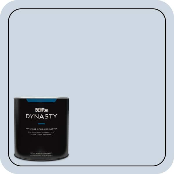 BEHR DYNASTY 1 qt. #ICC-35 Blue Reflection Satin Enamel Interior Stain-Blocking Paint & Primer