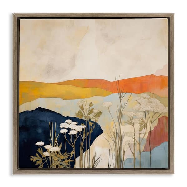Stupell Industries Complex Desert Layers by Irena Orlov Brown Floater Frame Nature Graphic Art Print 18 in. x 18 in.