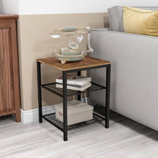 black metal frame side table