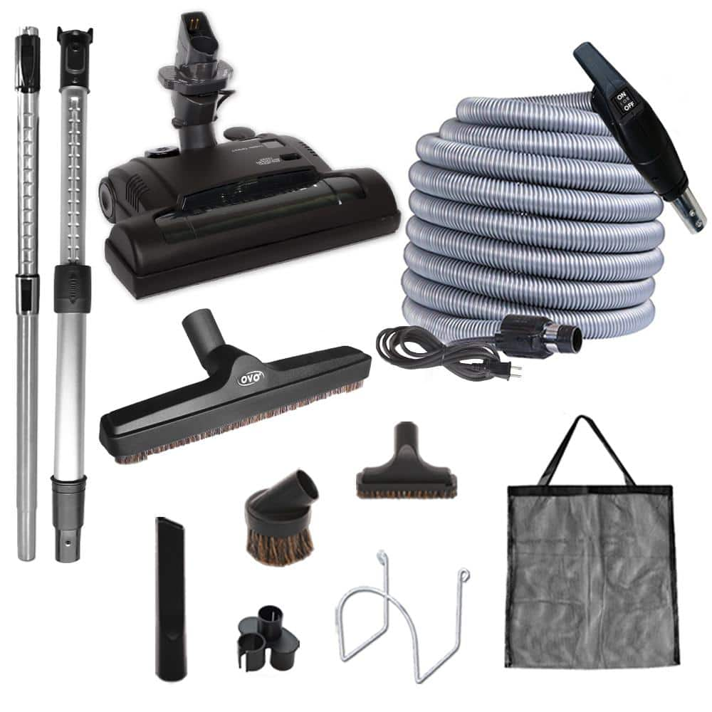 Carpet Deluxe 1-1/4 in. 30 ft. Dual Volt Central Vacuum Accessory Kit for All Surfaces On-Off Switch at the Handle -  OVO, KIT-HV30CD