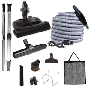Carpet Deluxe 1-1/4 in. 30 ft. Dual Volt Central Vacuum Accessory Kit for All Surfaces On-Off Switch at the Handle