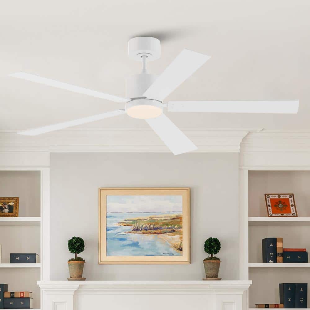 52 in.Indoor Matte White Smart Ceiling Fan with LED Light Kit,DC Motor and Remote/APP Contol price history on PriceWatchPro