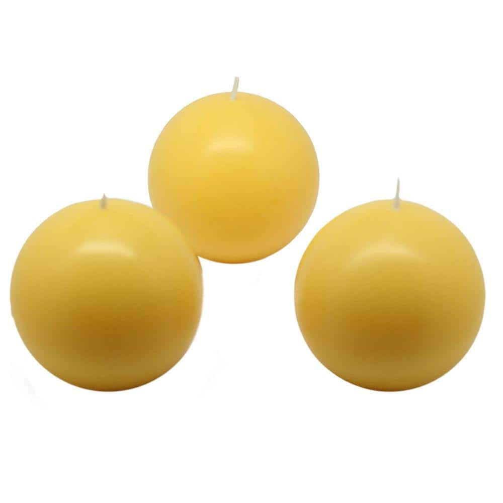 UPC 685024158489 product image for Zest Candle 3 in. Yellow Ball Candles (6-Box) | upcitemdb.com