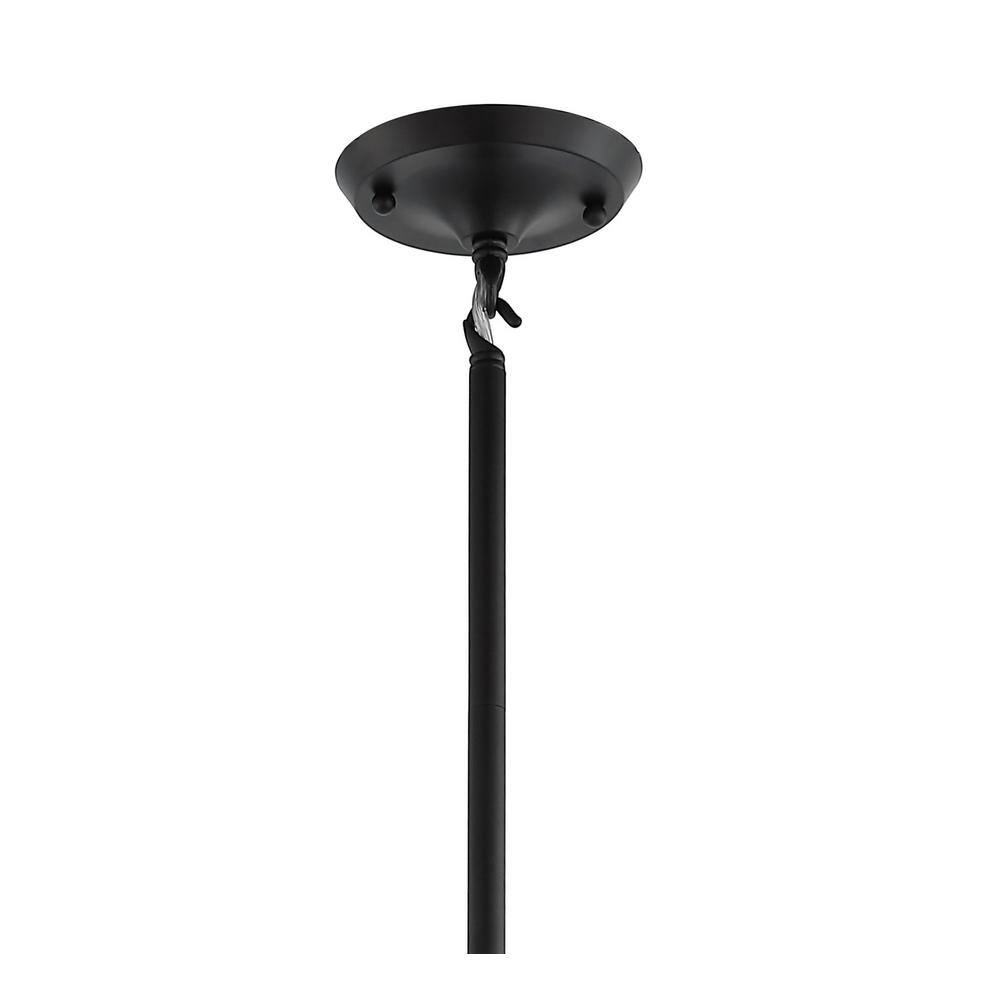 Violetta Coastal-Transitional 19" LED Drum Pendant in Oil-Rubbed Bronze with White Shade