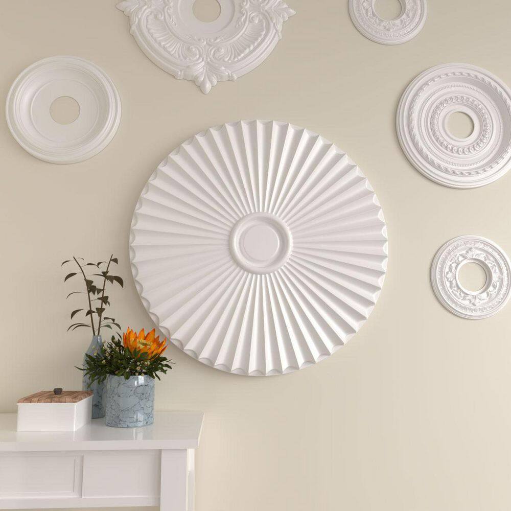 Shakuras 29.5-Inch White Urethane Ceiling Medallion