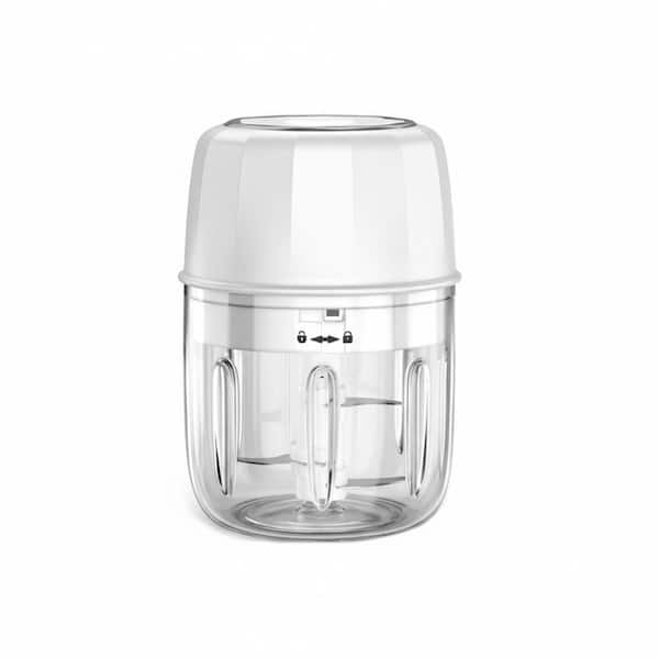 Mini Electric Food Chopper White Portable Cordless 350ML Vegetable Garlic Onion Nut Meat Processor BPA-Free Safe