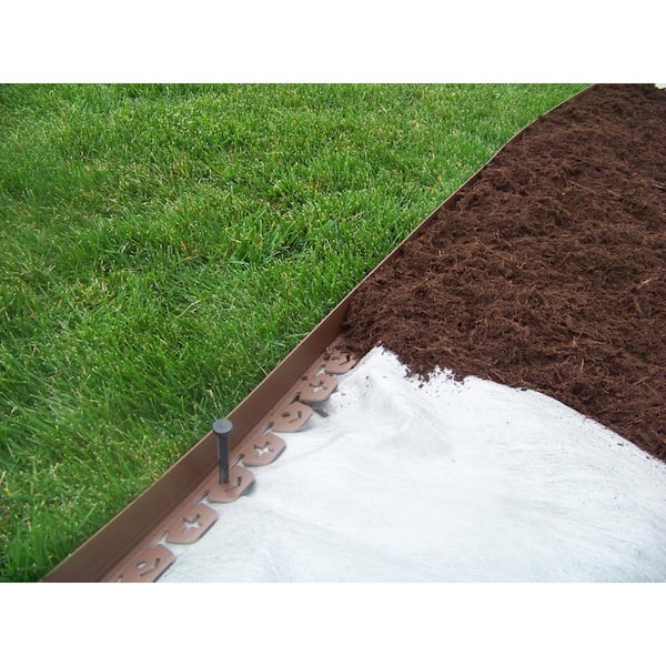 Valley View Industries 60 ft. L x 2 in. W x 1.5 in. H Light Brown Resin Innovative Edge No Dig Edging with 9 in. Poly Nails (48-Quantity) Valley View Industries 60 ft. L x 2 in. W x 1.5 in. H Light Brown Resin Innovative Edge No Dig Edging with 9 in. Poly Nails (48-Quantity)
