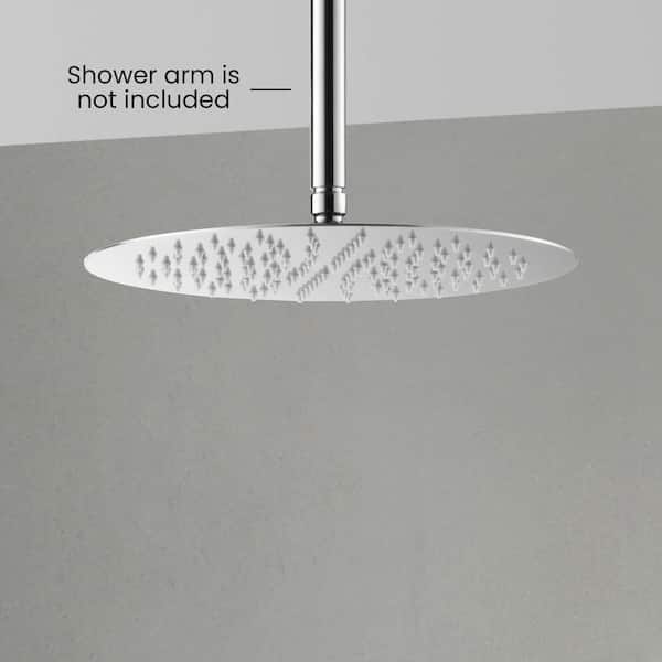 3-Spray Patterns with 1.75 GPM 12 in. Wall Mount Mist, Rain Fixed Shower Head with Pressure Balance in Chrome