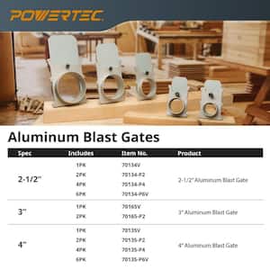 4 in. Aluminum Blast Gate for Vacuum/Dust Collector, Dust Collection Systems