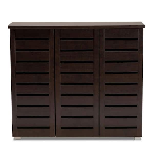 Baxton Studio Adalwin Dark Brown Storage Cabinet 28862 6517 HD