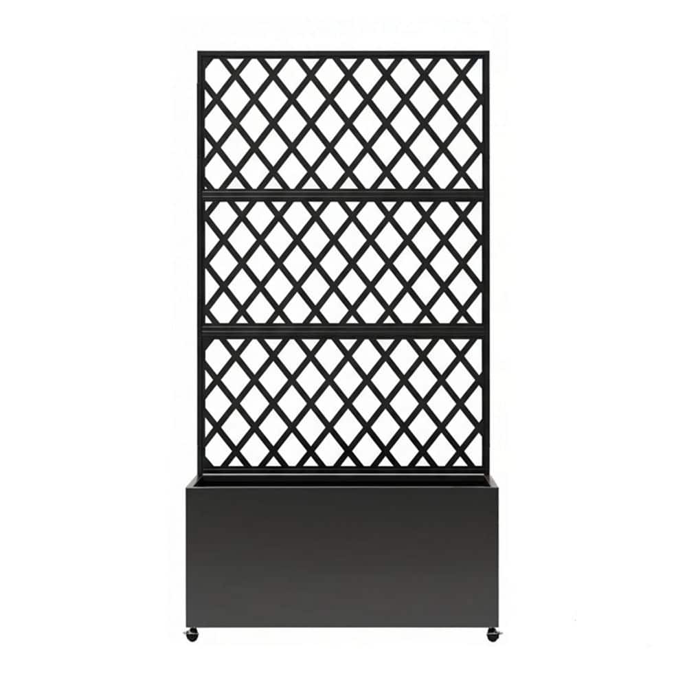 Galvanized Steel Raised Garden Bed with Privacy Screen Trellis & Lockable Wheels, 35 in. x 16 in. x 71 in. price history on PriceWatchPro